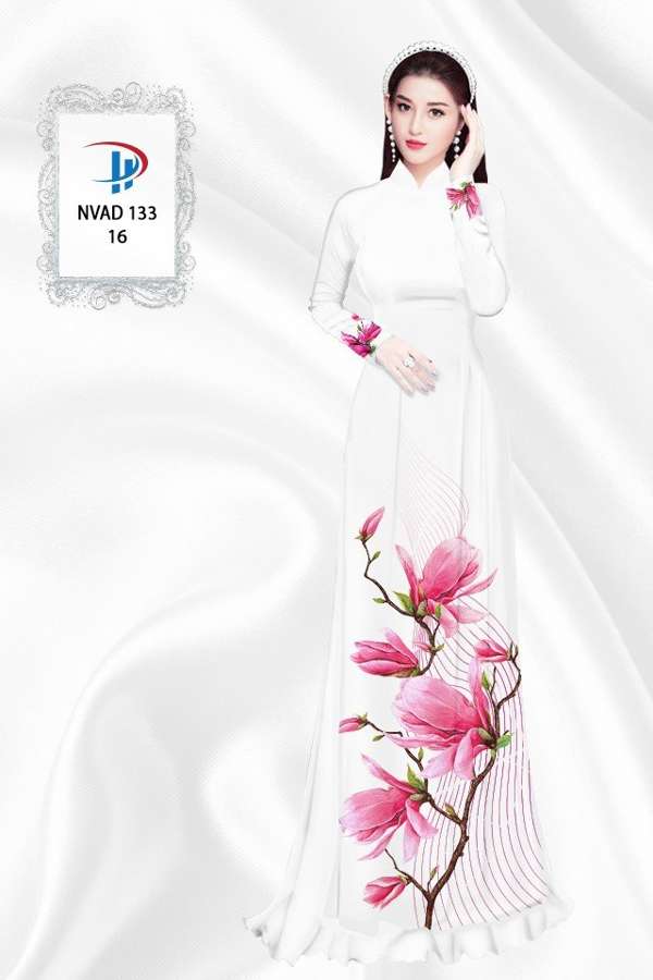 Vải Áo Dài Hoa In 3D AD NVAD133 1